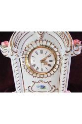 Vintage Alman Porselen Kapitemonte Şömine Saati...