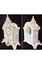 Vintage Alman Porselen Kapitemonte Şömine Saati...