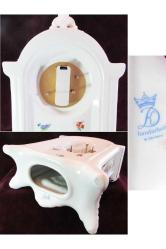 Vintage Alman Porselen Kapitemonte Şömine Saati...