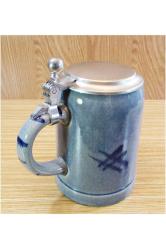 Tankard Vintage Alman El Boyama Seramik Bira Bardağı...