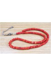 Antika Osmanlı Doğal Mercan 99 Luk Tesbih...