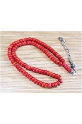 Antika Osmanlı Doğal Mercan 99 Luk Tesbih...