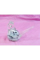 Murano Cam Şirin Kuş Biblo....alacalı