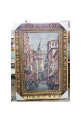 Varaklı Ahşap Çerçeveli Harika Goblen Tablo