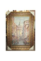 Varaklı Ahşap Çerçeveli Harika Goblen Tablo