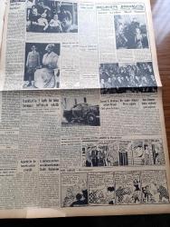 Vatan Gazetesi - 8 Aralık 1955 - Ahmet Emin Yalman Köşe Yazısı - Kabine Dün De Açıklanamadı - Muhtemel Yeni Vekiller Kimler - Clement Attle İşçi Partisi Liderliğinden İstifa Etti - Adnan Menderes Bazı Mebuslara Dün Gece Bir Ziyafet Daha Verdi - Demokrat Parti Grubu İdare Heyeti Bugün Olağanüstü Toplanıyor - Mükerrem Sarol'dan Sözlü Müdafaa İstendi - İstanbul Mühim Bir Ticaret Merkezi Haline Getirilecek - Fırtınalı Gece Yazan Orhan Kemal Yazı Dizisi - Yılbaşı Gecesi İçin Bir Masa 1000 Lira - Eyüp Bölgesinde 1,5 Ayda 140 Tifo Vakası - Geçmişte Bugün Güzel Kraliçe Mari Stuart Yazan Feridun Fazıl Tülbentçi Yazı Dizisi - Gazeteci Ceyn Arden'in Maceraları Çizgi Roman - Hoş Memo Karikatür - Hürriyet Partisinin Tüzüğü Hazırlandı - İslam Tarihinde Düşünen Baş Hazreti Ali Yazan Abdülbaki Gölpınarlı Yazı Dizisi - Moda İlkokulundan Yavrularla Bir Sohbet - Çocuk Köşesi - Cemiyet Hayatı - Radyo Ve Bulmaca - Opon Ağrı Kesici - Milli Piyango Dün Çekildi - Spor Oyunları Federasyonunun Son Aldığı Karar