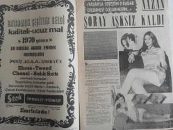 Pazar Haftalık Aktüalite Sinema Tiyatro Müzik ve Magazin Dergisi - 21 Kasım 1969 - Sayı:687 - Nazan Şoray - Mine Soley - Öztürk Serengil'in karısı söylentileri yalanladı - ''Selda Alkor'u kıskanmadım'' - Nevin Serengil - PURO Sabun Reklamı - Nazan Şoray aşksız kaldı - Yücel Hekimoğlu - Yeşilçam'da futbolcu aşkları 5 - Beşiktaşlı Yusuf ve Gülsün Kamu - Kamuran Ballı da Fikret Hakan'a kaldı - şantör Atınç - Ajda Pekkan - Selma Güneri - Serpil Örümcer en son modelleri sundular - Yıldızlar defilesi - Mualla Özbek - Tayfun inşaat müteahhitliği reklamı - Oya Peri'nin şansı döndü - Önce araba kazasında ayağını kırdı, sonra annesini kaybetti - Philips Çamaşır ve Kurutma Makinesi Reklamı - Cezaevinden film setine - Yılmaz Güney ve kızı Elif - Yılmaz Atadeniz - Ülkü Özen - Reha Yurdakul - Yılmaz Köksal - Nusret Özkaya - İsmet Erten - Aynur Akarsu - Gani Turanlı - Philips tıraş makinesi reklamı - Seks elçimiz Mine Soley: Danimarka'yı dağıtacağım diyor fotoğraf ve haberi - Tam Takım Dergi
