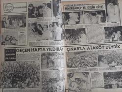 Pazar Haftalık Aktüalite Sinema Tiyatro Müzik ve Magazin Dergisi - 1976 Yılı - Sayı:981 - Meral Orhonsay - Aynur Akarsu - Senar Seven'in birisi resmi nişanlısı olmak üzere, iki sevgilisi var - Mete İnselel - Kemal Özkan - Sayra Orkan - Selahattin Erköse - Güney Akbay - Naim Akbay - Ayşegül Akbay - Aydın Apaydın - Nilüfe Kara - Sercihan Kandaş - Nadide Eraslan-  Zeynep Değirmencioğlu - Yıldıray Çınar - Sayra Orkan - Bora Çakır - Melek Ayberk - Salih Vatansever - Ali Vatansever - Enver Ersu - Yıldıray Çınar - Melek Ayberk - Serpil Örümcer - Berkant Almanya'da nişanlanıverdi - Engin Işık - Seyyal Taner Dev Posteri - Ünlüler Albümü: Yılmaz Köksal - Arzu Okay - Tevfik Fikret - Yılmaz Köksal - Melek Görgün - Gönül Tansel - Çetin İnanç - Eva Bender - Yılmaz Köksal - Tunç Başaran - Ülkü Özen - Çetin İnanç - Yılmaz Köksal - Yeşim yükselen - Arzu Okay - Hale Soygazi - Ahmet Özhan - Ahmet Tarık Tekçe - Öztürk Serengil - Elif Pektaş - Ajda Pekkan - Tennur Solak - Posterli Tam Takım Dergi
