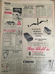 HÜRRİYET GAZETESİ 21 AĞUSTOS 1967 YIL :20 SAYI :6937---Cami ,okul ve kışlaya politika girmemeli ---Karagülle saz takımı kurup türkü besledi ----Esmer  Türk erkekleri ,Alman kızlarının aklını çeldi ---İkili  görüşme  halen devam ediyor ----Terfi sırası gelen  252 albay var 35 i  general olacak   ---5 ünlü müzisyeni bağlayıp uzun saçlarını  kestiler ---Balıkesir ,Denizli spor galip Manisa ,Aydın ise  berabere ---Tek erkekler  finalini  Mandarıno  kazandı --İzmir ,Ankara 'yı 9-2 yenerek  şampiyon oldu ---Uluslararası  Ankara tenis  turnuvası bugün başlıyor ---Galatasaray :1 Beşiktaş :0---Fuar açıldı --Karışık yağlar  konusu Senatoya aksettirildi --Amerika nın bir şehrinde daha zenciler ayaklandı --
