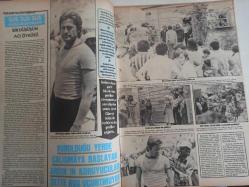 Pazar Haftalık Aktüalite Sinema Tiyatro Müzik ve Magazin Dergisi - 1976 Yılı - Sayı:979 - Mine Mutlu - Funda Balcı- Cüneyt Arkın - Atıf Yılmaz - Zerrin Arbaş - Rita Fins - Jurgen Von Mahs - Suphi Aydıner - Muhittin Gençaslan - Melda Özdoyuran - Yalçın Lalezar - İhsan Vardar - Sevim Bodur - Ayşe Nurullah Gezgin - Selma Beyce - Faruk İbrahimiye - Sabahat Ayaz - Gülizar Kurbanzade - Ferhan Çakırlı - Birol Peker - Şerim Kerimoğlu - Nevin Pere - Feridun Revanbaş - Ayfer sunman - Nilüfer Şenkaya - Filiz Akın - Meral Zeren'e de artık Yeşilçam'da iş kalmadı  -Yeşim Yükselen Dev Posteri - Ünlüler Albümü: Leyla Sayar - Muzaffer Tema - Tanju Gürsu - Osman Faruk Seden - Sevda Ferdağ - Fatma Girik - Selma Güneri - Sevil Candan - Muhterem Nur - Zuhal Üstüntaş - Orhan Günşiray - Ahmet Tarık Tekçe - Cenk Er - Halit Refiğ - Metin Erksan - Ekrem Bora - Semih sergen - Aynur Akarsu - Cömert Baykent, Ajda Pekkan'a bu kez ''evet'' deyiverdi - Nebahat Çehre - Yılmaz Güney - Posterli Tam Takım Dergi