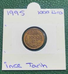 BİN (1000) LİRA 1995 YILI (UFAK /BÜYÜK) TARİH ÇÇT/ÇA  2ADET