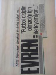 28 Mart 1984 - Cumhurbaşkanı TMOK Yönetim Kurulu'nu kabul etti - Cumhurbaşkanı Kenan Evren, ''Bir tarihte Fenerbahçe'nin antrenörü Didi, takımın iki as futbolcusu Fuat ve Ziya'yı disiplinsiz diye kadro dışı bırakmıştı  - Gazete haberi - Tek Yaprak Arkalı Önlüdür
