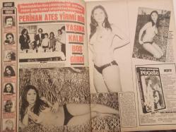 Pazar Haftalık Aktüalite Sinema Tiyatro Müzik ve Magazin Dergisi - 1976 Yılı - Sayı:965 - Nazan Şoray - Özden Yüce - Perihan Ateş 21 yaşına kalbi boş girdi - Nuri Sesigüzel - Yeşim Yükselen - Pakize Suda - Emel Özden - Serpil Örümcer - Müşerref Tezcan - Feridun Çölgeçen - Ahmet altunuş - Necmettin Benek - Şevket Şeker - Mehmet Öztopu - Nurettin SAbuncu - Kamuran Akkor - Vasfi Uçaroğlu - Nurhan Akgün - Seyhan Karabay - Yalçın Gülhan - Zeki Doğan - Nisa Serezli - Kerem Yılmazer- Refik Kalay - Mine Mutlu ve Arzu Okay tahta yerleşti - Fatma Girik - Şampiyonlar Şampiyonu Fenerbahçe Dev Posteri - Ünlüler Albümü: Neşe Karaböcek - Salih Güney - Oksal Pekmezoğlu - Bilal İnci - Engin Çağlar - Süleyman Turan - İzzet Günay - Temel Gürsu - Yıldız Kenter - Turgut Boralı - Ayhan Işık - Hüseyin Peyda - Ertuğrul Bilda - Sermet Serdengeçti - Filmciler Suphi Kaner'i boykot etmişti ve o da canına kıydı - Göksel Arsoy - Belgin Doruk - Ferit Ceylan - Şahan Haki - Aysel Tanju -  Posterli Tam Takım Dergi