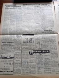 Vatan Gazetesi - 19 Şubat 1955 - Ahmet Emin Yalman Köşe Yazısı - Bütçe Müzakereleri Dün Başladı - Türk Alman Ticaret Anlaşması İmzalandı - Karaborsacılara Kara Haber Turistler Dövizlerine Prim Verilecek - Celal Bayar Pakistan'da Hararetle Karşılandı - Havayolları Pan American İle Geniş Ölçüde İşbirliği Yapacak - İstanbul Kumarhanelerinin İçyüzü Yazan Sadun Tanju Yazı Dizisi - Hanımın Çiftliği Yazan Orhan Kemal Yazı Dizisi - Çanakkale Zaferi Pulları Tedavüle Çıkarılıyor - Salıpazarı Liman İnşaatında Gecikme Olmayacak - İlk Türk Traktörü Mart'ta Satışa Çıkarılıyor - Milliyetçi Uçaklar Dün Kızıllara Hücum Etti - Gazeteci Ceyn Arden'in Maceraları Çizgi Roman - Hoş Memo Karikatür - Şah İsmail Yazan Feridun Fazıl Tülbentçi Yazı Dizisi - Suni Elmas İmali Nihayet Mümkün Olabildi - Sir Julius Levy'nin Yükselişi Yazan Daphne Du Maurier Yazı Dizisi - Türkiye'ye Tuzak Yazan İsmail Ahmedof Yazı Dizisi - Bugün Emniyet Fenerbahçe İle Berabere Kalmaya Çalışacak - Panamerikan Oyunları