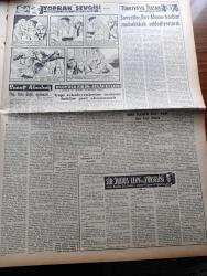Vatan Gazetesi - 19 Şubat 1955 - Ahmet Emin Yalman Köşe Yazısı - Bütçe Müzakereleri Dün Başladı - Türk Alman Ticaret Anlaşması İmzalandı - Karaborsacılara Kara Haber Turistler Dövizlerine Prim Verilecek - Celal Bayar Pakistan'da Hararetle Karşılandı - Havayolları Pan American İle Geniş Ölçüde İşbirliği Yapacak - İstanbul Kumarhanelerinin İçyüzü Yazan Sadun Tanju Yazı Dizisi - Hanımın Çiftliği Yazan Orhan Kemal Yazı Dizisi - Çanakkale Zaferi Pulları Tedavüle Çıkarılıyor - Salıpazarı Liman İnşaatında Gecikme Olmayacak - İlk Türk Traktörü Mart'ta Satışa Çıkarılıyor - Milliyetçi Uçaklar Dün Kızıllara Hücum Etti - Gazeteci Ceyn Arden'in Maceraları Çizgi Roman - Hoş Memo Karikatür - Şah İsmail Yazan Feridun Fazıl Tülbentçi Yazı Dizisi - Suni Elmas İmali Nihayet Mümkün Olabildi - Sir Julius Levy'nin Yükselişi Yazan Daphne Du Maurier Yazı Dizisi - Türkiye'ye Tuzak Yazan İsmail Ahmedof Yazı Dizisi - Bugün Emniyet Fenerbahçe İle Berabere Kalmaya Çalışacak - Panamerikan Oyunları