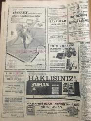 HÜRRİYET GAZETESİ 4 TEMMUZ 1967 YIL :20 SAYI :6889--Turgay zengin oldu --Süveyş de dün de çarpışmalar oldu ---Hububat Rekor Seviyede :19 Milyon Ton ---Milli kaleci jubilesinden yarım milyon lira kazandı ---Fazla süratten bir minibüs ağaca  çarptı ,8 kişi öldü ---Dewilux  boya fabrikası  yandı zarar 20 milyon lira ---Cezayir e kaçırılan Çombe nin akıbeti henüz  belli değil ---Ayda bin liradan fazla kazanca  el kondu ---İkinci  beş yıllık plan Meclis te kabul edildi ---Emekli orman mühendisinin  kalbinde  tam 6 bıçak yarası var---50  kişiyi soyan Şakilerden dördü yakalandı ---Tek enjeksiyon ,2 yıl hamileliği  önlüyor ---Phılıps  Plakları Sunar :Mediha Demirkıran ---Galatasaray ,Rumen  futbolcuları transfer  etmek için  harekete geçti ---Bursa spor Hüseyin ve Sudi 'yi satışa çıkardı --Yirmi kardeş gül gibi geçinip gidiyor ---Otomatik  makine sadece balık yemi satıyor ----Çanakkale den  Ege ye ilk önce  keyfim yatı çıktı ----