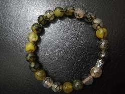 Akik Taşı Karıncalı Faset Kesim 8 mm Natural Doğaltaş Bileklik