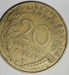 FRANSA 1972  20 CENTIMES