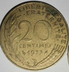 FRANSA 1977   20 CENTIMES