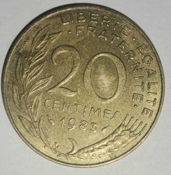 FRANSA 1983   20 CENTIMES
