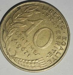 FRANSA 1967   10 CENTIMES