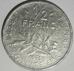 FRANSA 1975  1/2 FRANC