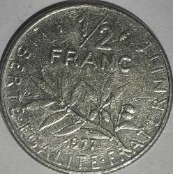 FRANSA 1977  1/2 FRANC