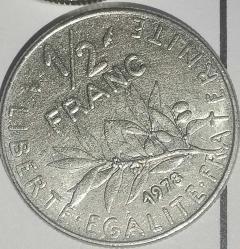 FRANSA 1978  1/2 FRANC