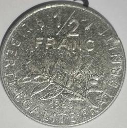FRANSA 1983  1/2 FRANC