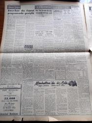 Vatan Gazetesi - 14 Ocak 1955 - Ahmet Emin Yalman Köşe Yazısı - Başvekil Adnan Menderes Bugün Şam Ve Beyrut'a Gidecek - Mükerrem Sarol Ve Akis Davası Karara Kaldı - Mısır Türkiye Irak İttifakını İyi Karşılamadı - Nihat Erim Ve Cemil Sait Barlas İle Yapılan Mülakat - Pendik Vapuru Tuzla Önünde Küçük Bir Adaya Bindirdi - Manhattan'da Üç Oda Yazan Simenon Yazı Dizisi - Profesör Von Karman Dün Roket Mevzuunda Konferans Verdi - Merhum Orgeneral Şükrü Kanatlı Anılacak - Kraliçe Elizabeth Saatini Kaybetti - Mısır'da Kumar Yasak Edildi - Haydarpaşa Adapazarı Arasında Motorlu Tren İşleyecek - Konuşan Makine İmal Edildi - Fernandel İlk Defa Bir Dramda Rol Almıştı - Sir Julius Levy'nin Yükselişi Yazan Daphne Du Maurier Yazı Dizisi - Fransa'nın 600 Senelik Değirmenleri Çöküyor - Türkiye Macaristan Güreş Karşılaşması Yarın Yapılıyor - Yunanlı Boksör Lambidis İle Garbis Karşılaşıyor - Bulmaca - Ankara İstanbul İzmir Radyosu Programı - Necip Bey Diş Macunu - Kısa İlanlar
