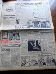 Vatan Gazetesi - 27 Mayıs 1958 - Türk İktisadı Yeni Bir Yolda - Çankırı'da Sel Felaketinde Ölü Sayısı 30'a Çıktı - Kıbrıs'ta Rumlar Birbirine Girdi 5 Ölü 20 Yaralı Var - Bir OECE Heyeti Ankara'da Bize Dair İktisadi Rapor Hazırlayacak - Viscount Uçakları Sefere Başlıyor - İsyan Suçlamasıyla Dokuz Subayın Duruşması Başladı - Milletlerarası Filistin Müşaviri George Flint Öldürüldü - Bir Karikatür Yapan 16 Ay Yatmasın - Yandan Akıyor Yandan Yazan Adnan Veli Yazı Dizisi - Atatürk'ten Hakikatler- Taş Devri Çizen Mıstık - Çakaralmaz Hafiye Çizen Eflatun Nuri - Emil Galip Sandalcı Köşe Yazısı - Beyrut'ta Dün De Bombalar Patladı - Dokunulmazlıkları Kaldırmak İstenen Milletvekilleri - Diktatör Batista Kübayı Bir Turist Merkezi Yapmasını Bildi - Burç Falı - Osman Bayatlı'sız Bergama Yazan Azra Erhat - ES KO Limon Çiçeği Kolonyası - Türk Futbol Federasyonu İspanya Federasyonuna 200 dolar Borçlu - 1959 1960 Mahalli Lig Maçları Kaldırılıyor - Alpullu Kampına Gene Rağbet Yok - Sepp Heberger