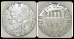 1957- 10 Schilling (Şilin) Avusturya/ Gümüş (Ag 640 - 7,5 Gr.) KM#2882 (YBMA57)