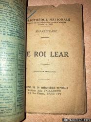 LE ROİ LEAR / SHAKESPEARE / BİBLİOTHEQUE NATİONALE / EDİTİONS JULES TALLANDİER / FRANSIZCA KİTAP (KRAL LEAR)