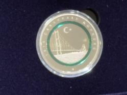 Darphane 1915 Çanakkale Köprüsü Polimer Hatıra Parası ışıklı Kadife Kutusunda