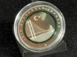 Darphane 1915 Çanakkale Köprüsü Polimer Hatıra Parası ışıklı Kadife Kutusunda