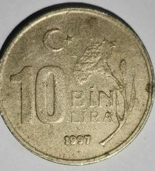 TÜRKİYE  1996  10 BİN LİRA Kenar Yazısı 