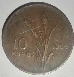 TÜRKİYE 1966  10 KURUŞ