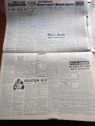 Vatan Gazetesi - 24 Nisan 1957 - Başvekil Adnan Menderes Dün Amerikan Büyükelçisi İle Görüştü - Kıbrıs'ta Türkler Gösteri Yaptılar - 23 Nisan Bayramı Yurtta Kutlandı - Selwyn Lloyd Eşini Zina Suçu İle Mahkemeye Verdi - Modern Jimnastik - Fikir İşçileri İçin Yeni Kanun Hazırlanıyor - Hürriyet Partisi Kıbrıs İçin Hükümetten İzahat İsteyecek - Asya Sahnesindeki Heyecan Dolu Dram Yazan Ahmet Emin Yalman Köşe Yazısı - İzmir'de 23 Nisan Gösterisi Yapılmadı - Çanakkale Türk'ün Kahramanlık Destanı Yazan Alan Moorehead Yazı Dizisi - Sanat Eseri Sanat Eşyası Yazan Ahmet Kutsi Tecer Köşe Yazısı - Eflatun Kız Yazan Nihal Yeğinobalı Yazı Dizisi - Osman Bölükbaşı Kıbrıs İçin Hükümet Milleti Tenvir Etmedi Diyor - Pablo Casals Festivali Başladı - Hoş Memo Karikatür - Behzat Butak Kayseri Gülleri Komedisinde Bodos Ağa Rolünde  Fotoğraf - Batakhane İnsanları Yazan Adnan Veli Yazı Dizisi - 1001 Gece Masalları Hazırlayan Suat Taşer Yazı Dizisi - Dünya Nelere Gülüyor Karikatür - Galatasaray Beşiktaş Maçı