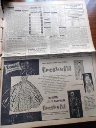 Vatan Gazetesi - 24 Nisan 1957 - Başvekil Adnan Menderes Dün Amerikan Büyükelçisi İle Görüştü - Kıbrıs'ta Türkler Gösteri Yaptılar - 23 Nisan Bayramı Yurtta Kutlandı - Selwyn Lloyd Eşini Zina Suçu İle Mahkemeye Verdi - Modern Jimnastik - Fikir İşçileri İçin Yeni Kanun Hazırlanıyor - Hürriyet Partisi Kıbrıs İçin Hükümetten İzahat İsteyecek - Asya Sahnesindeki Heyecan Dolu Dram Yazan Ahmet Emin Yalman Köşe Yazısı - İzmir'de 23 Nisan Gösterisi Yapılmadı - Çanakkale Türk'ün Kahramanlık Destanı Yazan Alan Moorehead Yazı Dizisi - Sanat Eseri Sanat Eşyası Yazan Ahmet Kutsi Tecer Köşe Yazısı - Eflatun Kız Yazan Nihal Yeğinobalı Yazı Dizisi - Osman Bölükbaşı Kıbrıs İçin Hükümet Milleti Tenvir Etmedi Diyor - Pablo Casals Festivali Başladı - Hoş Memo Karikatür - Behzat Butak Kayseri Gülleri Komedisinde Bodos Ağa Rolünde  Fotoğraf - Batakhane İnsanları Yazan Adnan Veli Yazı Dizisi - 1001 Gece Masalları Hazırlayan Suat Taşer Yazı Dizisi - Dünya Nelere Gülüyor Karikatür - Galatasaray Beşiktaş Maçı