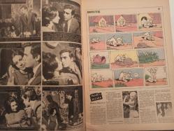 Pazar Haftalık Aktüalite Sinema Tiyatro Müzik ve Magazin Dergisi - 6 Mart 1965 - Sayı:441 - Genç Kız Kalbi ve Yenilmez Yumruk Çizgi Romanı - Özcan Tekgül - Beyrut Dağlarında Striptease yapıyor - Aşk Korkusu Fotoromanı - Boncuk Çizgi Romanı - Sinema Haberleri - Elke sommer - Doktor Kilder ve Kırık Kalp Çizgi Romanı - Yüzbin öpücüğü binlerce kız bölüştü - Kanepede iki kişi - Zeynep Berk - Hanımlarla başbaşa - Nicole Bernard - Cehennemde Bir Melek - Jean Sherman - Bu yıldızları ben meşhur ettim - Osman Faruk Seden - Onu Ben Kral Yaptım - Ayhan Işık - Bu haftaki yıldızınız - PURO Sabun Reklamı - Kalpten kalbe - Thea Fleming - Hasbi Tembeler Çizgi Romanı fotoğraf ve haberi - Tam Takım Dergi
