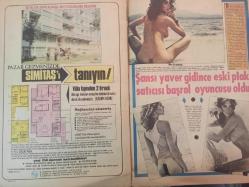 Pazar Haftalık Aktüalite Sinema Tiyatro Müzik ve Magazin Dergisi - 27 Ekim 1972 - Sayı:840 - Seyyal Taner - Nadia - Feyzi Tuna - Burhan Tekinliğ - Salih Güney - İpek Güney - Kuzey Vargın - Zuhal Tan, Nil Göncü'nün ardından Yeşilçam bir kurban daha verdi - Nil Başak - Ender Çerçioğlu - Fotojeni güzeli başrole çıktı - Behçet Nacar - Tursil Deterjan Reklamı - Kerem Bozbay - Zeynep Değirmencioğlu - Elia Kazan - Zeynep Değirmencioğlu - Şarkıları ''Ömür Boyu'' sürmedi - Berkant - Serpil Örümcer - Bayan Bacak - Nadia'nın şansı yaver gidince eski plak satıcısı başrol oyuncusu oldu - Seyyal Taner Avrupa'da plak kapağı modeli oldu - Operacı Altan Günbay sinemanın en ateşli ''aşk ilahı'' oluverdi - Altan Günbay - Türkan Erdem fotoğraf ve haberi - Tam Takım Dergi