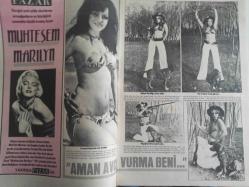 Pazar Haftalık Aktüalite Sinema Tiyatro Müzik ve Magazin Dergisi - 1974 Yılı - Sayı:953 - Piraye Uzun - Prenses Banu - Arzu Okay - Aslıhan'ın yapışık kardeşi Neslihan - Meral Zeren'i Muz Gibi Soydular - Kemal Sunal - Hakan Balamir - Ünlüler Albümü: Selma Güneri - Duygu Sağıroğlu - Gönül Yazar - İzzet Günay - Gülistan Deniz - Fatma KAranfil - Muzaffer Tema - Çolpan İlhan - Selma Güneri - Şükriye Atav - Yavuz Yalınkılıç - Duygu Sağıroğlu - Fikret Hakan - Nuri Sesigüzel - Sami Hazinses - Yusuf Sezgin - Bilge Olgaç - Yılmaz Güney - Tülin Elgin - Sevda Ferdağ - Tunç Oral - Gürol Ünlüsoy - Meral Sayın - Tunç Oral - Devlet Devrim -Halit Refiğ - Mine Soley sekiz yıldır ''Nikah'' diyor - Özcan Özgür - Hülya Korur - Müjgan Ağralı - İlhan Daner - İhsan Yüce - Turgut Boralı - Ferda Büyükgüneş - Cevat Kurtuluş - Mürüvvet Sim - Yaşar Yağmur fotoğraf ve haberi - Tam Takım Dergi