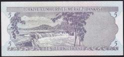 6.Emisyon 1.Tertip 5 Lira E21 003966  Çilaltı Çil (X-9)