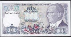 7.Emisyon 2.Tertip 1000 Lira G03 003896 Çil (X-6)
