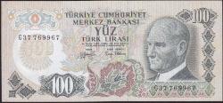 6.Emisyon 2.Tertip 100 Lira G37 769967 Çil Altı Blok Radar (X-5)