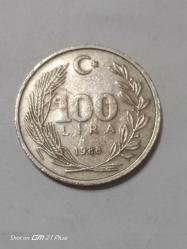 TÜRKİYE CUMHURİYETİ 100 LİRA 1988  ÇÇT