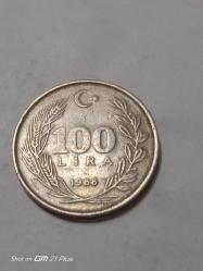 TÜRKİYE CUMHURİYETİ 100 LİRA 1988  ÇÇT
