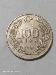 TÜRKİYE CUMHURİYETİ 100 LİRA 1986 ( AYYILDIZ  ÇERÇEVEYE YAKIN  100 YAZISI KALİN BÜYÜK ERÖRLÜ)ÇÇT