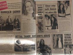 Pazar Haftalık Aktüalite Sinema Tiyatro Müzik ve Magazin Dergisi - 1976 Yılı - Sayı:1048 - Fatma Girik - Yeşim Yükselen - Kardeşlik Çağrısı - Ludmilla Zaitseva - Seyyal Taner hastaneye düştü - Cüneyt Arkın - Serçin Erdem - Atıf Kaptan - Türkan Gürses - Feri Cansel tüm sevgisini köpeğine verdi - Nesrin Nur Ankara'da bulundu - Pervin Par yeniden kızının babası Osman Türen'e döndü - Türkan Şoray servetini Nazan Şoray' bağışlıyor - Bir aşkın fotoromanı - Meral Zeren - Selami Şahin - Jimmy Baker - Semra Yıldız'ın Amerikalı eşi Jimmy aşkı uğruna Müslüman oldu - Emel Aydan Lozan'da üç aydır striptiz yapıyor - Evlilik suya düşer düşmez Pelin Ceylan dansözlüğe dönüş yaptı - Yıldıray Çınar - Hüseyin Peyda - Aliye Rona - Benim Başar - Hüseyin Peyda - Nurhan Nur - Romena Michelle fotoğraf ve haberi - Tam Takım Dergi