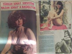 Pazar Haftalık Aktüalite Sinema Tiyatro Müzik ve Magazin Dergisi - 1976 Yılı - Sayı:1048 - Fatma Girik - Yeşim Yükselen - Kardeşlik Çağrısı - Ludmilla Zaitseva - Seyyal Taner hastaneye düştü - Cüneyt Arkın - Serçin Erdem - Atıf Kaptan - Türkan Gürses - Feri Cansel tüm sevgisini köpeğine verdi - Nesrin Nur Ankara'da bulundu - Pervin Par yeniden kızının babası Osman Türen'e döndü - Türkan Şoray servetini Nazan Şoray' bağışlıyor - Bir aşkın fotoromanı - Meral Zeren - Selami Şahin - Jimmy Baker - Semra Yıldız'ın Amerikalı eşi Jimmy aşkı uğruna Müslüman oldu - Emel Aydan Lozan'da üç aydır striptiz yapıyor - Evlilik suya düşer düşmez Pelin Ceylan dansözlüğe dönüş yaptı - Yıldıray Çınar - Hüseyin Peyda - Aliye Rona - Benim Başar - Hüseyin Peyda - Nurhan Nur - Romena Michelle fotoğraf ve haberi - Tam Takım Dergi